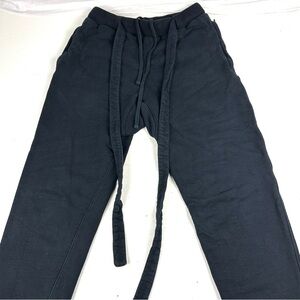 MNML Jogger Sweatpants Mens Black Cotton Blend Drawstring Lounge Size Medium